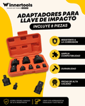 ADAPTADORES PARA LLAVE DE IMPACTO DE 8 PCS
