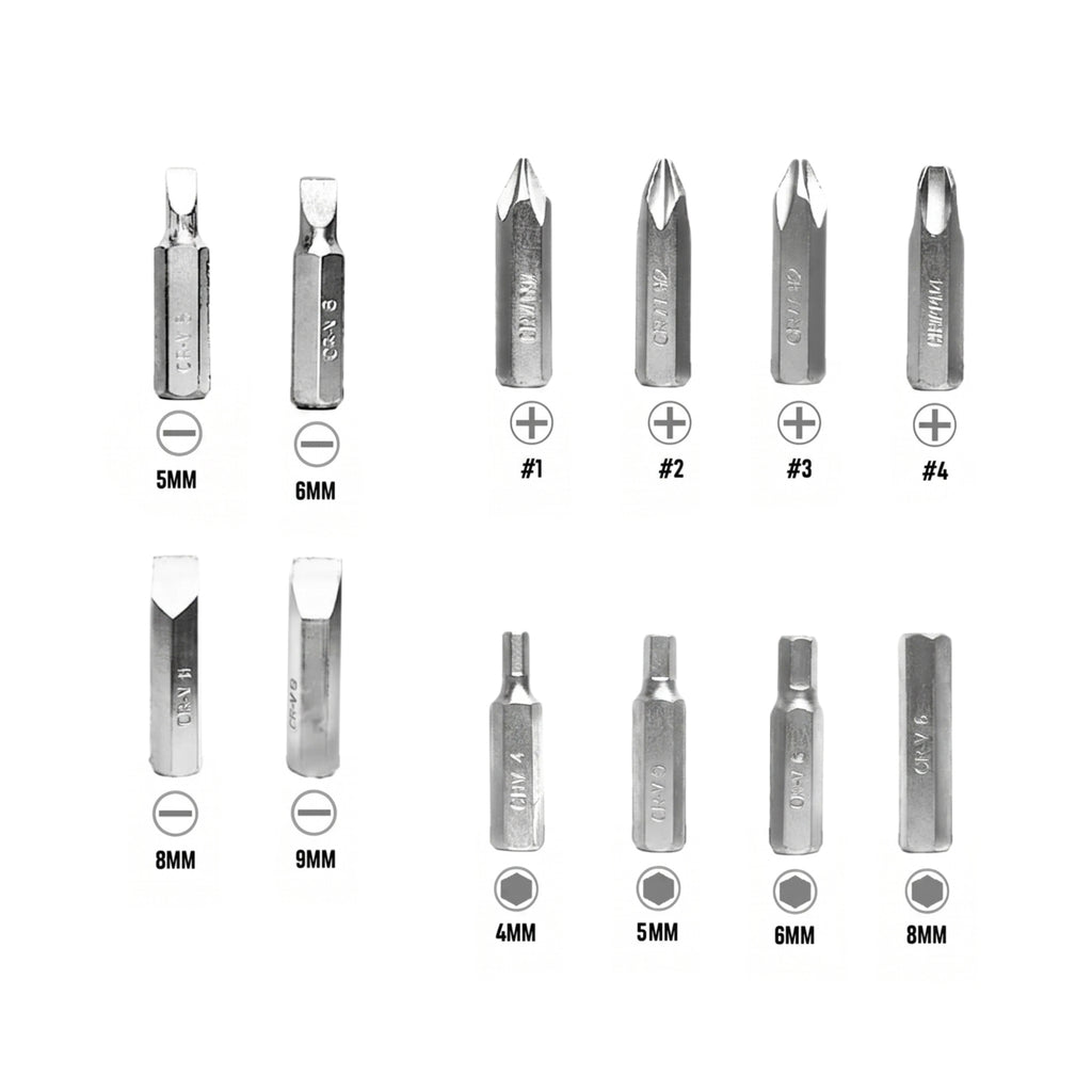 Destornillador de Impacto Manual de Alta Fuerza (Set de 14 Piezas)