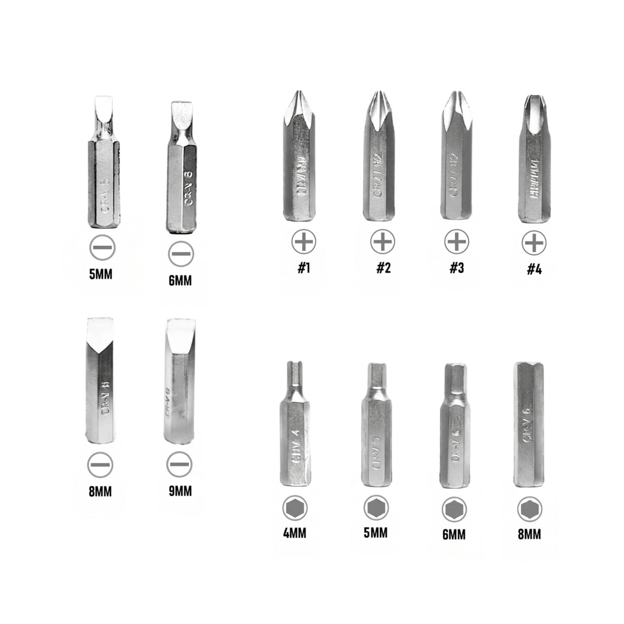 Destornillador de Impacto Manual de Alta Fuerza (Set de 14 Piezas)