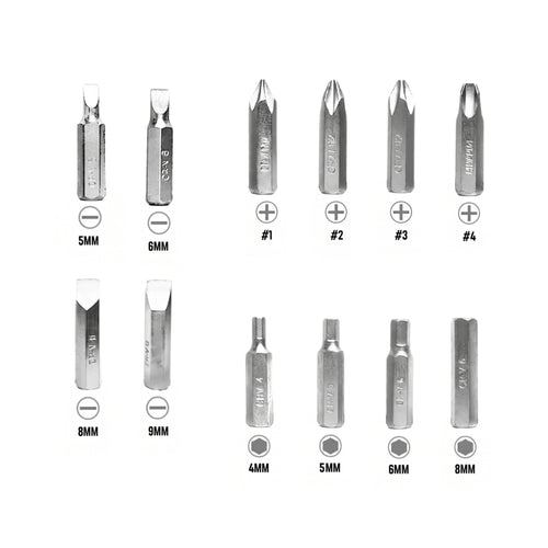 Destornillador de Impacto Manual de Alta Fuerza (Set de 14 Piezas)