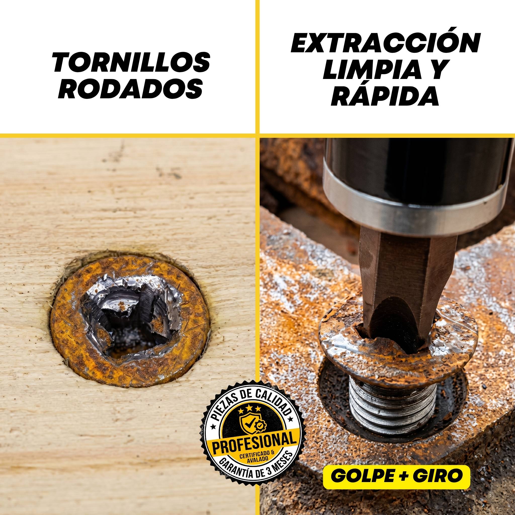 Destornillador de Impacto Manual de Alta Fuerza (Set de 14 Piezas)
