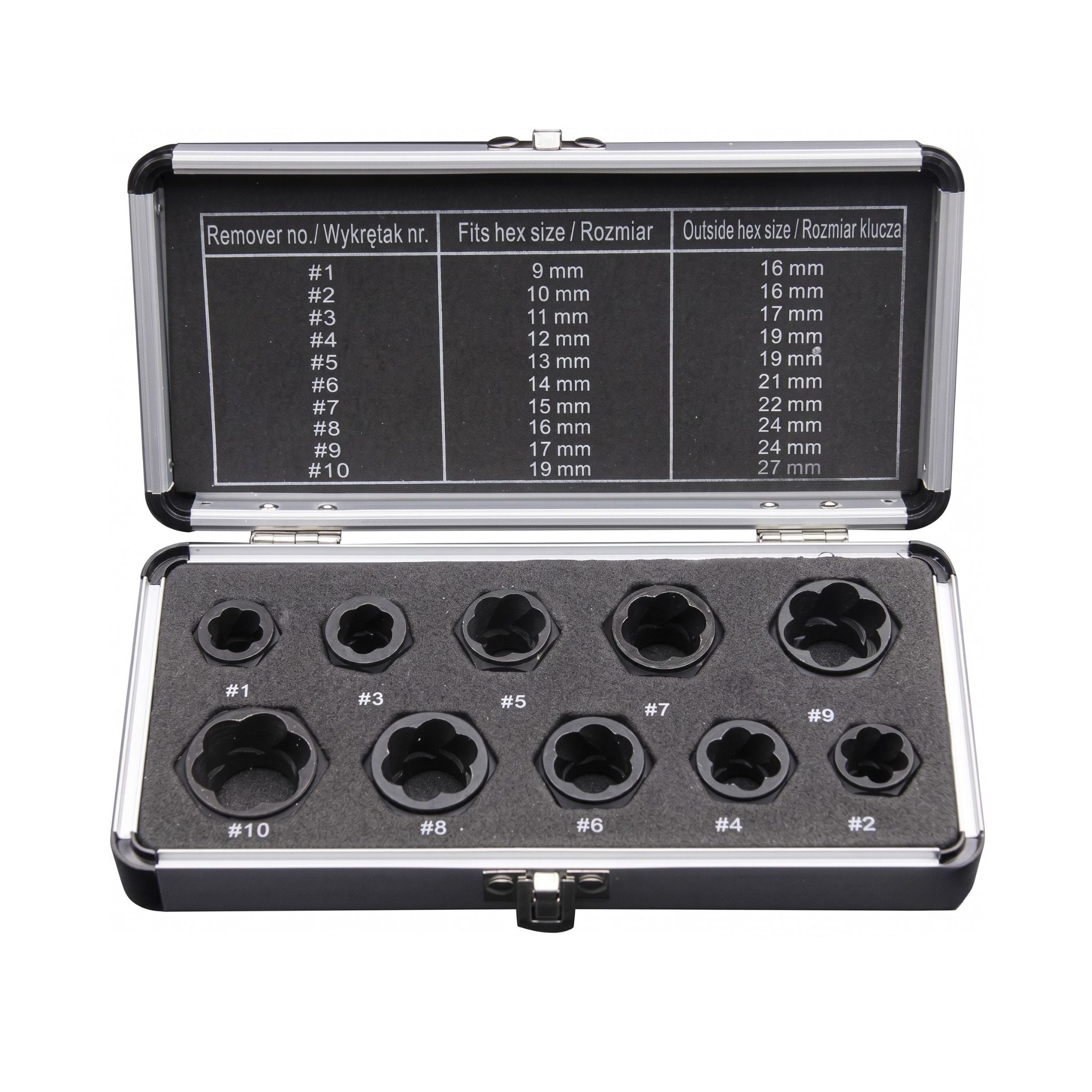 Set Extractor de Impacto para Tuercas y Tornillos Redondeados u Oxidados